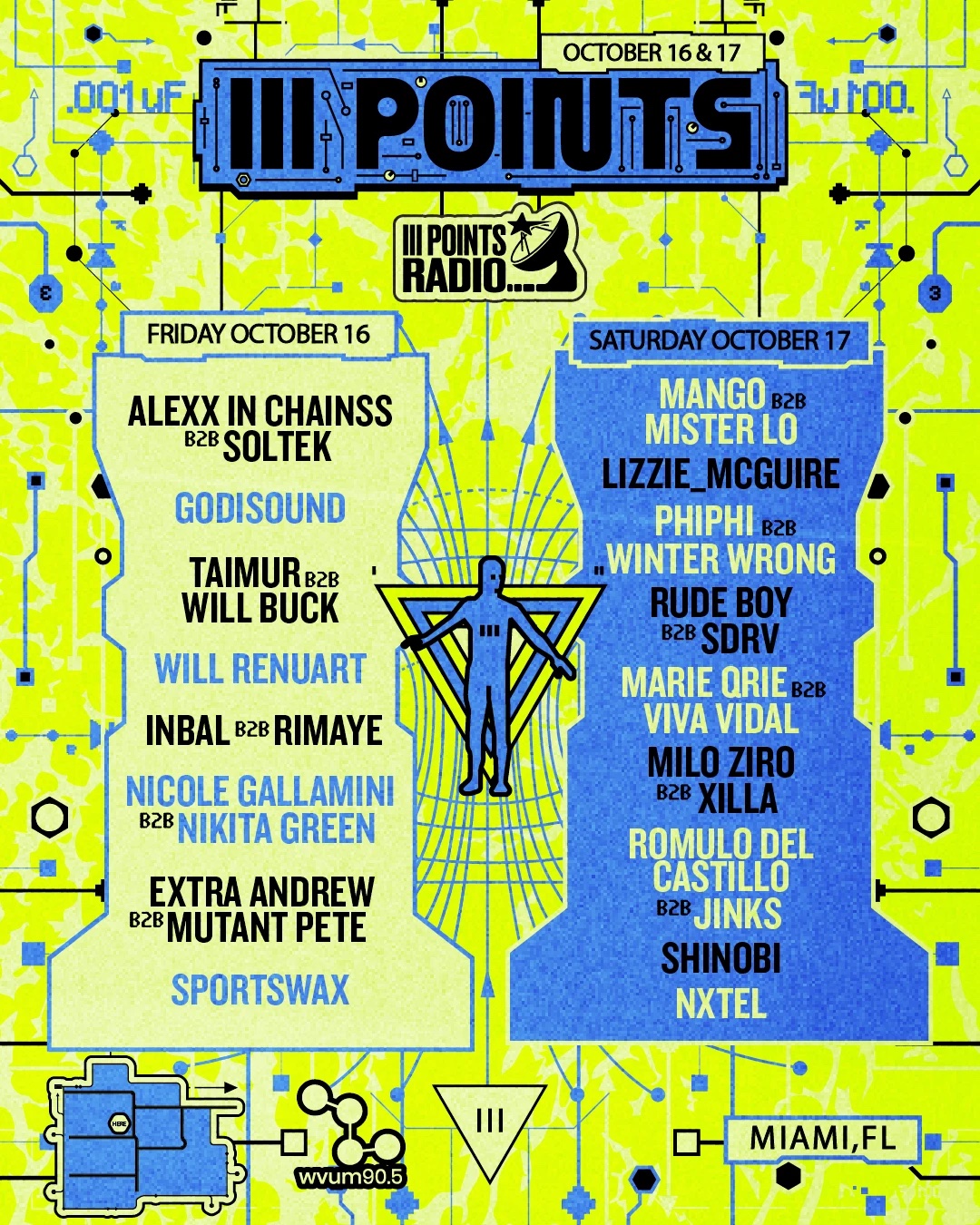 III Points Radio stage poster