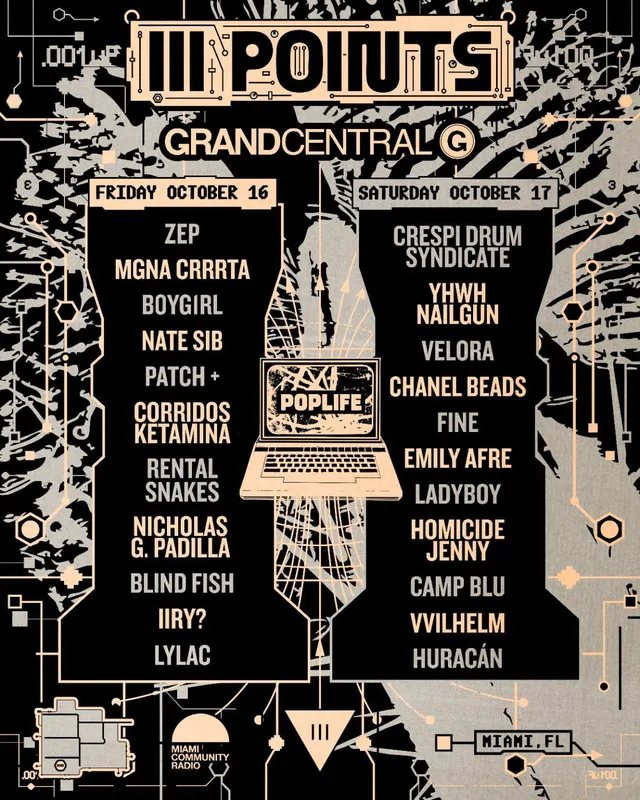 Grand Central stage lineup poster