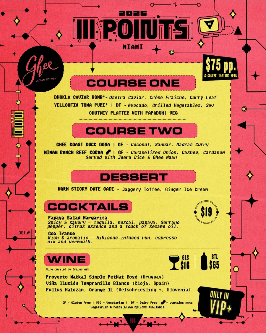GHEE VIP+ menu
